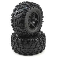 TRAXXAS - X-MAXX PRE-MOUNTED TIRES & WHEELS (2) (8S RATED) 7772X