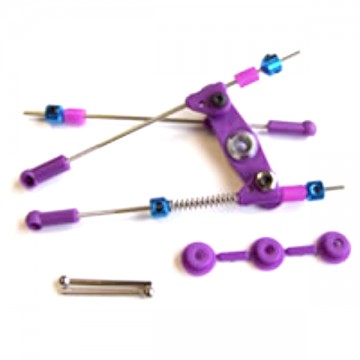 FASTRAX - PRE-ASSEMBLED THROTTLE/BRAKE LINKAGE SET PURPLE FAST440P