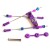 FASTRAX - PRE-ASSEMBLED THROTTLE/BRAKE LINKAGE SET PURPLE FAST440P