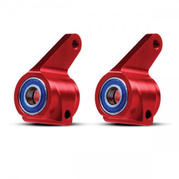 TRAXXAS - ALUMINUM STEERING BLOCKS W/BALL BEARINGS (RED) (2) 3636X