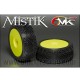 6MIK - MISTIK TYRES GREEN GLUED ON YELLOW RIMS (2) TDY13V