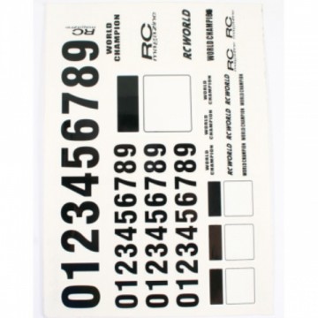 MATRIXLINE - NUMBER DECAL SHEET - BLACK A002BK