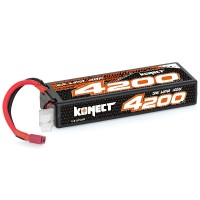 KONECT - BATTERIE LIPO 11.1V 4200MAH 40C 3S1P (SLIM PACK DEAN) KN-LP3S4200