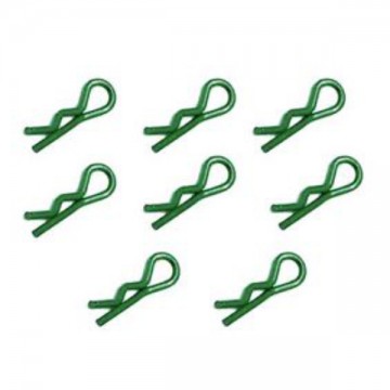 FASTRAX - CLIPS DE CARROSSERIE 1/10 VERT METALLIQUE (8PCS) FAST212MG