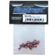 FASTRAX - CLIPS DE CARROSSERIE 1/10 ROUGE METALLIQUE (8PCS) FAST212MR