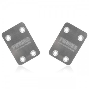 T-WORK'S - SABOT DE PROTECTION CHASSIS INOX ARRIERE KYOSHO MP9 (2PCS) TO-220-K