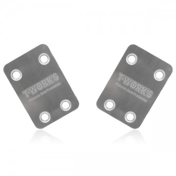 T-WORK'S - STAINLESS STEEL REAR CHASSIS SKID PROTECTOR ( KYOSHO MP9 ) 2PCS TO-220-K