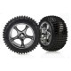 TRAXXAS - ALIAS 2.2 REAR PRE-MOUNTED TIRES (2) BANDIT (CHROME) STANDARD 2470R