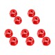 TEAM CORALLY - ALUMINIUM NYLSTOP NUT M3 RED 10 PCS C-31025