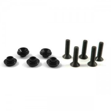 T-WORK'S - ALUMINUM SERVO WASHER FOR FUTABA / HITEC / KO 5PCS TA-031BK T-WORK'S - ALUMINUM SERVO WASHER FOR FUTABA / HITEC / KO 5PCS TA-031BK