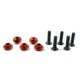 T-WORK'S - ALUMINUM SERVO WASHER RED FOR FUTABA / HITEC / KO 5PCS TA-031R