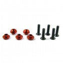 T-WORK'S - ALUMINUM SERVO WASHER RED FOR FUTABA / HITEC / KO 5PCS TA-031R