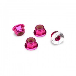 TRAXXAS - ECROUS NYLSTOP EPAULES 4MM ANODISES ROSE (4) 1747P