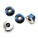 TRAXXAS - ECROUS NYLSTOP EPAULES 4MM ANODISES BLEU (4) 1747R