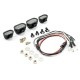 FASTRAX - LIGHT SET W/LED LENSES WIRE CONNECTOR 4PC - RECTANGLE FAST2340