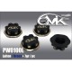 6MIK - 1/8 BRASS NUTS BLACK & GOLD (4PCS) PW0100L