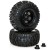 HOBBYTECH - 1/10 MONSTER TYRES BXR.MT PREMOUNTED ON BLACK RIMS HT-480