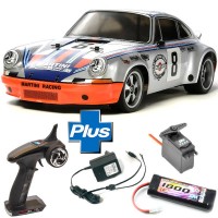 TAMIYA - LOT COMPLET RC TT-02 PORSCHE 911 CARRERA RSR KIT 58571L