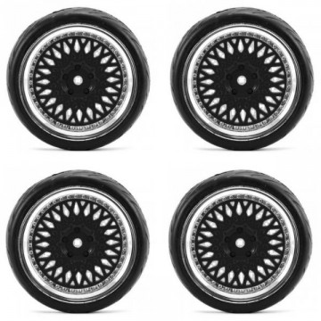 FASTRAX - 1/10 STREET/TREAD TYRE CLASSIC BLACK/CHROME WHEEL FAST0098BC FASTRAX - 1/10 STREET/TREAD TYRE CLASSIC BLACK/CHROME WHEEL FAST0098BC