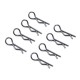 FASTRAX - CLIPS DE CARROSSERIE 1/10 NOIR METALLIQUE (8PCS) FAST212BK