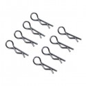 FASTRAX - CLIPS DE CARROSSERIE 1/10 NOIR METALLIQUE (8PCS) FAST212BK