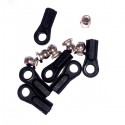 FASTRAX - ROSE JOINTS (6) BLACK W/BALLS FAST46BK