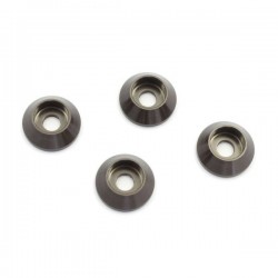 KYOSHO - 3MM HEAD WASHER GUN METAL (4) W0148GM