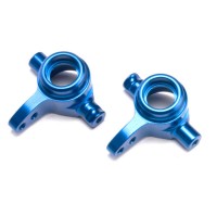 TRAXXAS - STEERING BLOCKS T6 ALUMINIUM LEFT & RIGHT BLUE ANODIZED 6837X