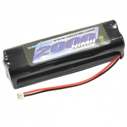 VOLTZ - TX 9.6V 2000MAH NIMH SQUARE BATTERY PACK W/JR/SPECTRUM & PULSE STICK VZ0182