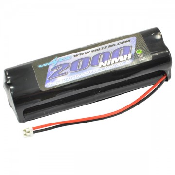 VOLTZ - TX 9.6V 2000MAH NIMH SQUARE BATTERY PACK W/JR/SPECTRUM & PULSE STICK VZ0182