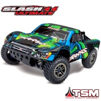 TRAXXAS - SLASH 4X4 ULTIMATE GREEN 1/10 BRUSHLESS - TSM - WIRELESS - iD W/O AQ/CHG 68077-4-GRN