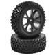 FASTRAX - 1/10TH MOUNTED CUBOID BUGGY FRONT TYRES 10-SPOKE FAST0036B