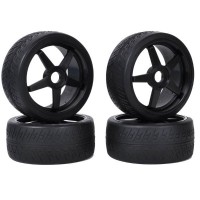KYOSHO - TYRES ON INFERNO GT BLACK WHEELS (4) IGTH2019