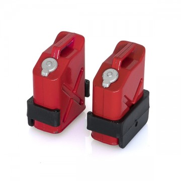 HOBBYTECH - RED GASOLINE JERRICANS + SUPPORTS X02PCS HT-SU1801040