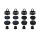 T-WORK'S - BLACK HARD COATED 7075-T6 ALUM DIAPHRAGM SHOCK CAP TO-274-K