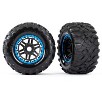 TRAXXAS - ROUES MONTEES COLLEES BLEUES - MAXX (2) 8972A