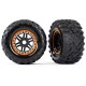 TRAXXAS - ROUES MONTEES COLLEES ORANGES - MAXX (2) 8972T