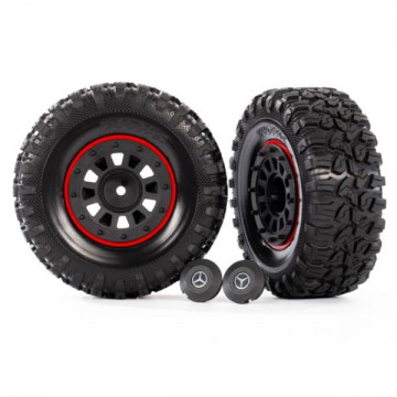 TRAXXAS - PNEUS + JANTES AVANT ET ARRIERE NOIR 2,2 (2) 8874