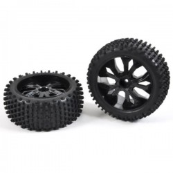 T2M - FRONT TIRES / BLACK RIMS (2P) T4910/2A