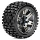 ROAPEX - STADIUM TRUCK 1:10 TYRE TRACKER ON CHROME BLACK WHEELS 12MM(2) R2002CB2