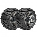 ROAPEX - STADIUM TRUCK 1:10 TYRE MORPH ON CHROME BLACK WHEELS 12MM (2) R2004CB2