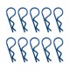 HOBBYTECH - CLIPS DE CARROSSERIE 1/8EME BLEU METALLISE (10PCS) HT-502391B