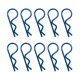 HOBBYTECH - CLIPS DE CARROSSERIE 1/8EME BLEU METALLISE (10PCS) HT-502391B