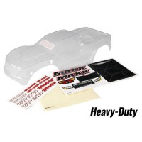 TRAXXAS - BODY MAXX HEAVY DUTY CLEAR UNTRIMMED / WINDOW MASKS/ DECAL SHEET 8914