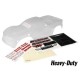 TRAXXAS - BODY MAXX HEAVY DUTY CLEAR UNTRIMMED / WINDOW MASKS/ DECAL SHEET 8914