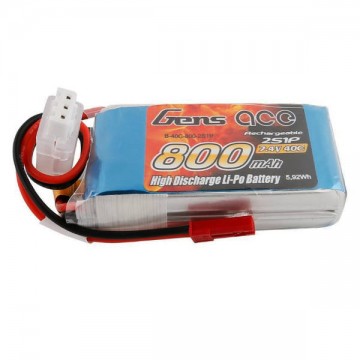 GENS ACE - BATTERIE LIPO 2S 7.4V-800-40C (JST) GE1-0800-2J