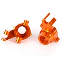 TRAXXAS - FUSEES DE DIRECTION GAUCHE/DROIT ALU ANODISEES ORANGE - MAXX 8937A