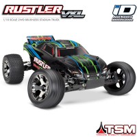 TRAXXAS - RUSTLER 4x2 1/10 VXL BRUSHLESS TSM - W/O BAT/CH GREEN 37076-4-GRN