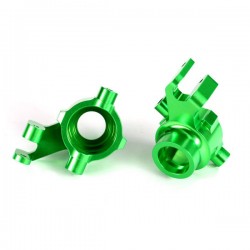 TRAXXAS - STEERING BLOCKS 6061-T6 ALUMINUM GREEN-ANODIZED LEFT & RIGHT 8937G