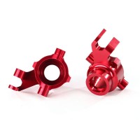 TRAXXAS - FUSEES DE DIRECTION GAUCHE/DROIT ALU ANODISEES ROUGE - MAXX 8937R